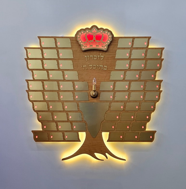 לוח הנצחה עץ צורני לוח הנצחה עץ צורני