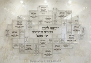 לוח הנצחה פרספקס שקוף אומנותי לוחיות מפוזרות רנדומאלי בגדלים שונים