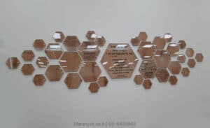 לוח תורמים מניפת משושים