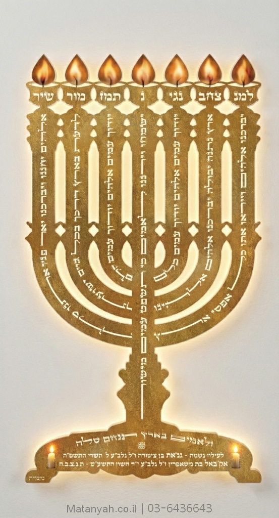 מנורת למנצח זהב פנינים יקרה