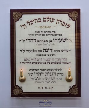 לזכרון עולם שלט הנצחת יחיד