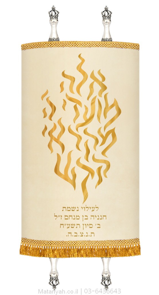 מעיל לספר תורה להבה אלה מועדי - מתניה - בונים בית לקהילה שלכם