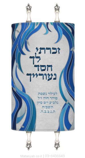 מעיל לספר תורה חסד נעורייך