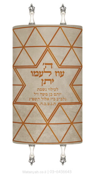 מעיל לספר תורה מגן דוד מודרני 1