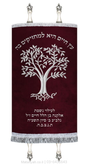 מעיל לספר תורה עץ וינטאג_ כסף