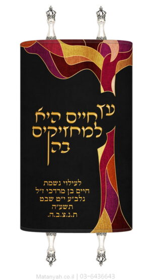 מעיל לספר תורה עץ מודרני אדום