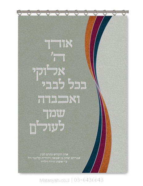 פרוכת ארון קודש מבית מתניה עם רקמה איכותית ואומנותית תלת‑ממדית