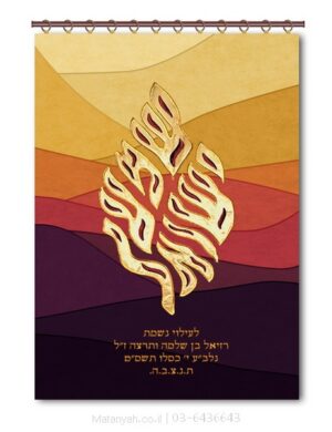פרוכת ארון קודש מבית מתניה עם רקמה איכותית ואומנותית תלת‑ממדית