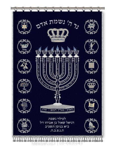 פרוכת ארון קודש מבית מתניה עם רקמה איכותית ואומנותית תלת‑ממדית