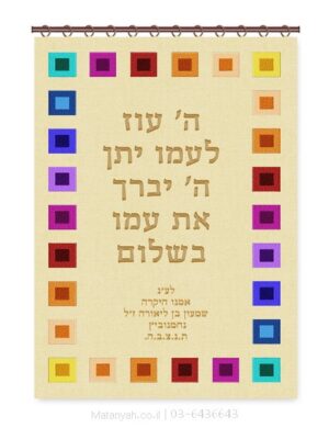 פרוכת ארון קודש מבית מתניה עם רקמה איכותית ואומנותית תלת‑ממדית