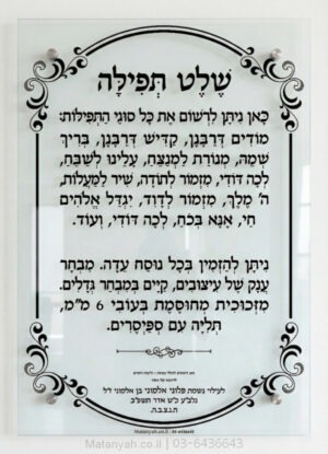 שלט זכוכית מסגרת אובלית