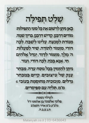 לוח הדפסה על זכוכית