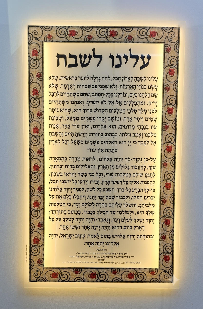 לוח עלינו לשבח פסיפס