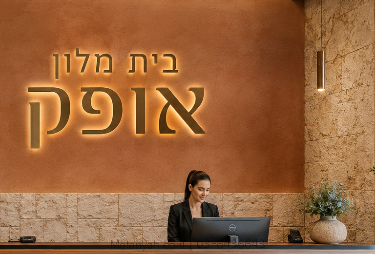 אותיות בולטות למלונאות ואירוח