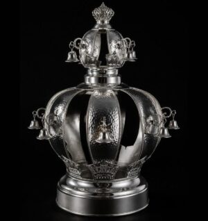 Silver-plated Torah scroll crown – royal crown