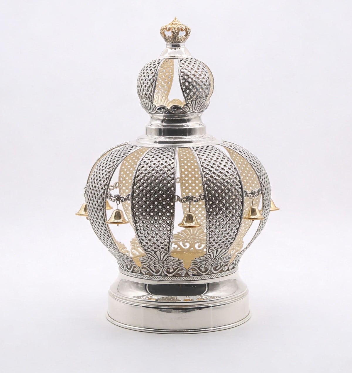 Silver-plated Torah scroll crown – Noga crown